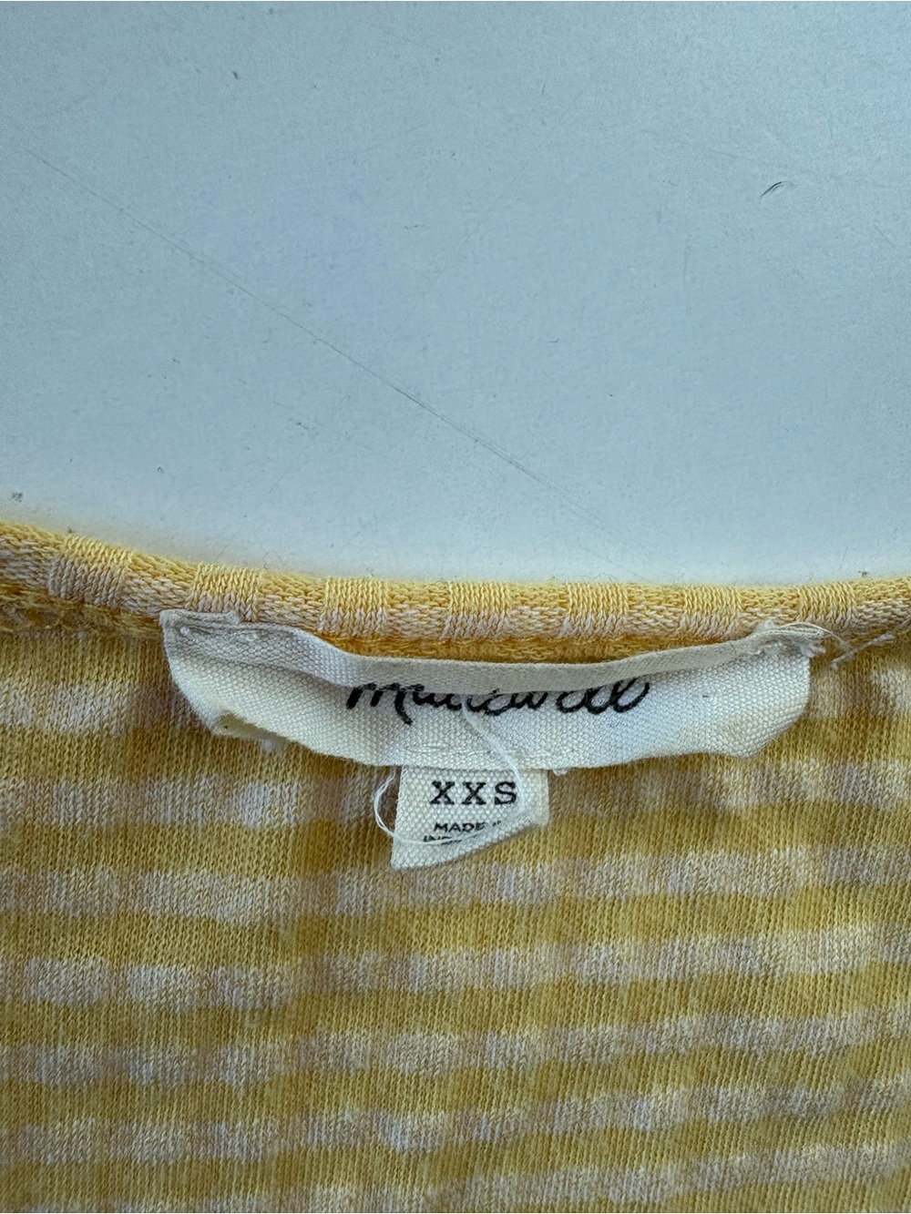 Madewell Gingham Bow-Front Tee - Picture 3 of 7